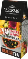 Чай листовий чорний зі шматочками папаї та манго Edems 100 г