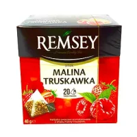 Чай ягідний зі смаком малини та полуниці Remsey 20 п.х2 г