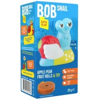 Натуральні цукерки яблуко-груша + іграшка bob snail 20 г
