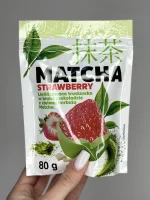 Полуниця в білому шоколаді з матчею Matcha 80 г
