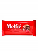 Шоколад молочний з полуничною начинкою Meltie 100 г