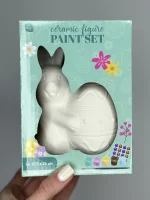 Гіпсова фігурка кролик з фарбами для розпису Paint set