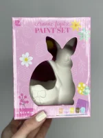 Гіпсова фігурка кролик з кошиком та фарбами для розпису Paint set