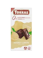 Шоколад чорний без цукру з лимоном Torras 75 г