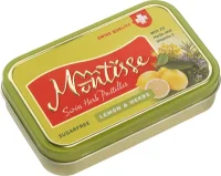 Цукерки без цукру зі смаком лимона та гірських трав Montisse 50 г