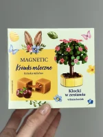 Цукерки корівка з вишнею+ конструктор лего квіти Magnetic 80 г