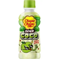 Напій зі смаком яблука з желейними кубиками кокоса sour coco Chupa Chupps 240 мл