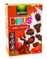 Печиво з какао безлактозне Gullon Dibus Mini 250 г