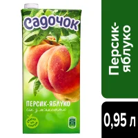 Сік персик-яблуко Садочок 0,95 мл