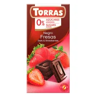 Шоколад темний з полуницею без цукру та глютену Torras 75 г