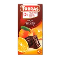 Шоколад темний з апельсином без цукру та глютену Torras 75 г