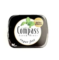 Цукерки без цукру м`ятні з ментолом Compass 14 г
