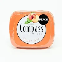 Цукерки без цукру м`ятні з персиком Compass 14 г